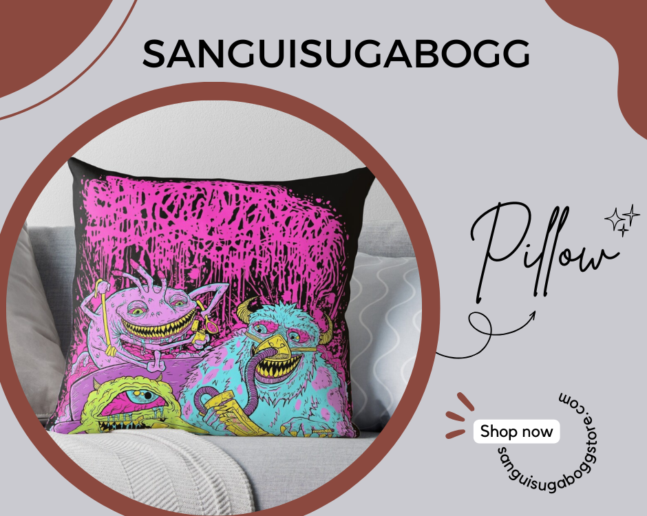 no edit sanguisugabogg Pillow - Sanguisugabogg Store